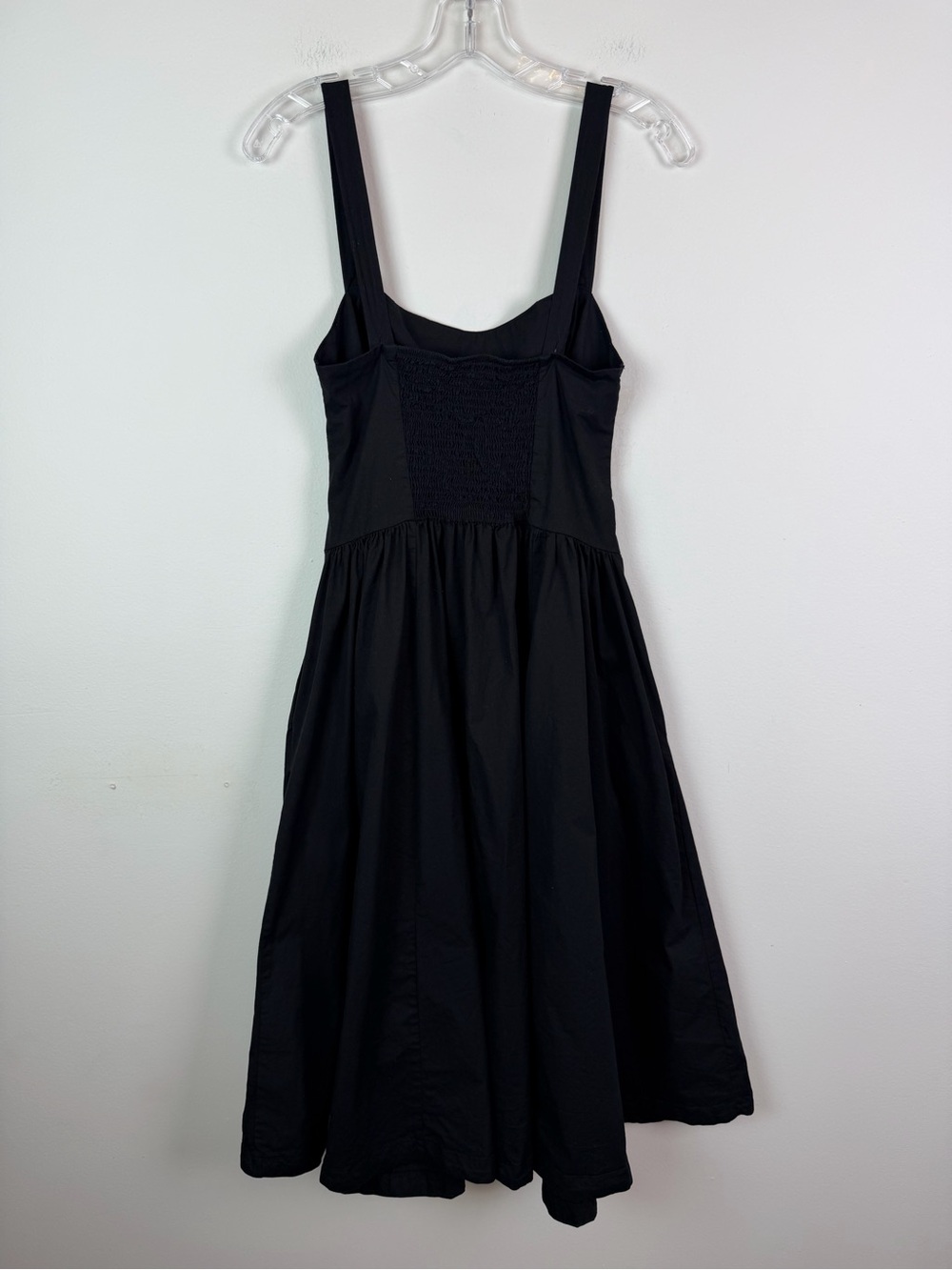 Free People Paolo Midi Dress in Black Cotton Poplin Size S - Picture 10 of 16